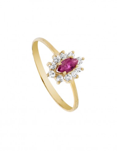 BAGUE OR OXYDE ET RUBIS