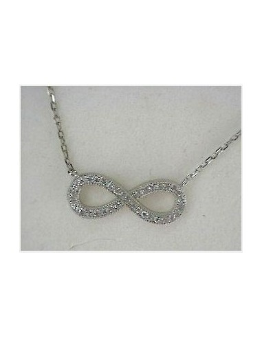 COLLIER ARGENT OXYDE INFINI